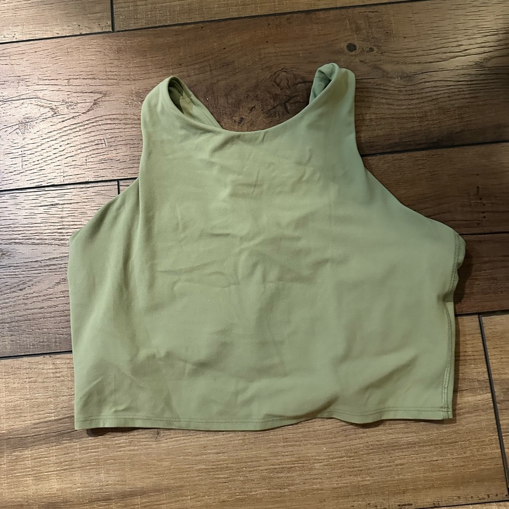 Athleta Green Fitted Crop Tank Top